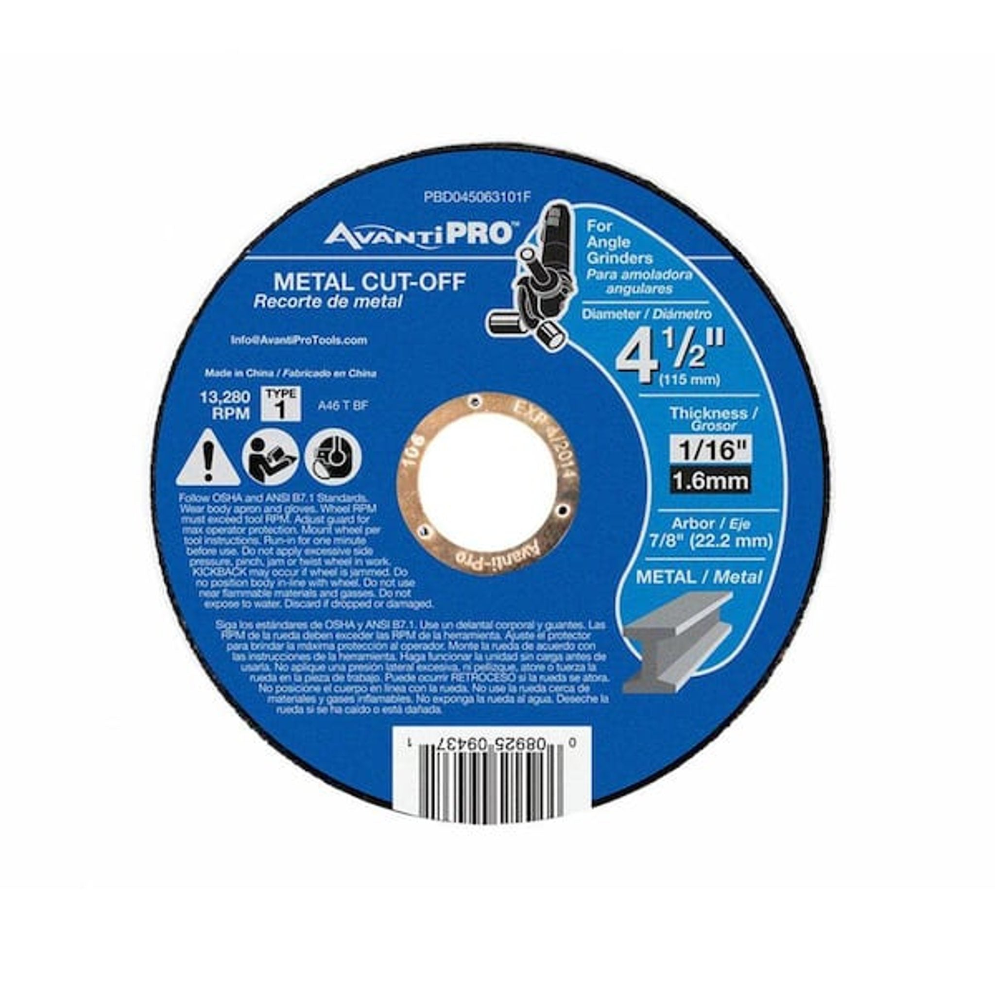 Avanti Pro 4 in. Aluminum Oxide Masonry Cut-Off Disc