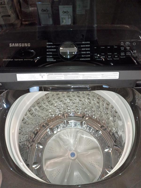 5.2 cu. ft. High-Efficiency Large Capacity Smart Top Load Washer in Brushed Black with Impeller and Super Speed Wash