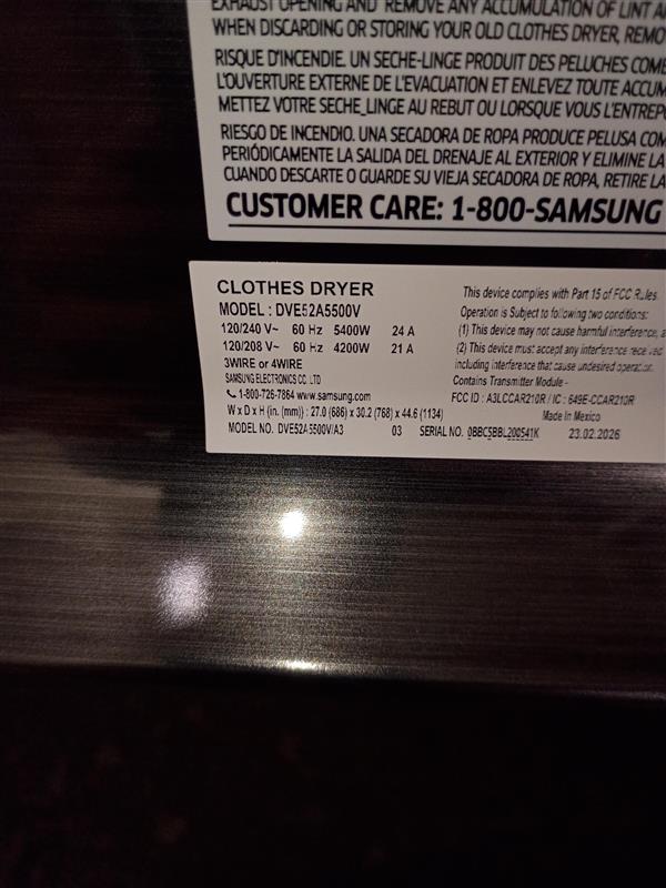 7.4 cu. ft. Vented Front Load Smart Electric Dryer in Brushed Black with Sensor Dry