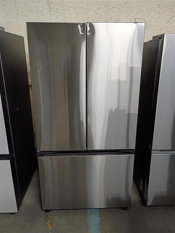 Samsung Bespoke AI Standard-Depth Beverage Center 30.1-cu ft 36-in Wide with Dual Ice Maker and Door within Door ( Fingerprint Resistant Stainless Steel ) ENERGY STAR Certified