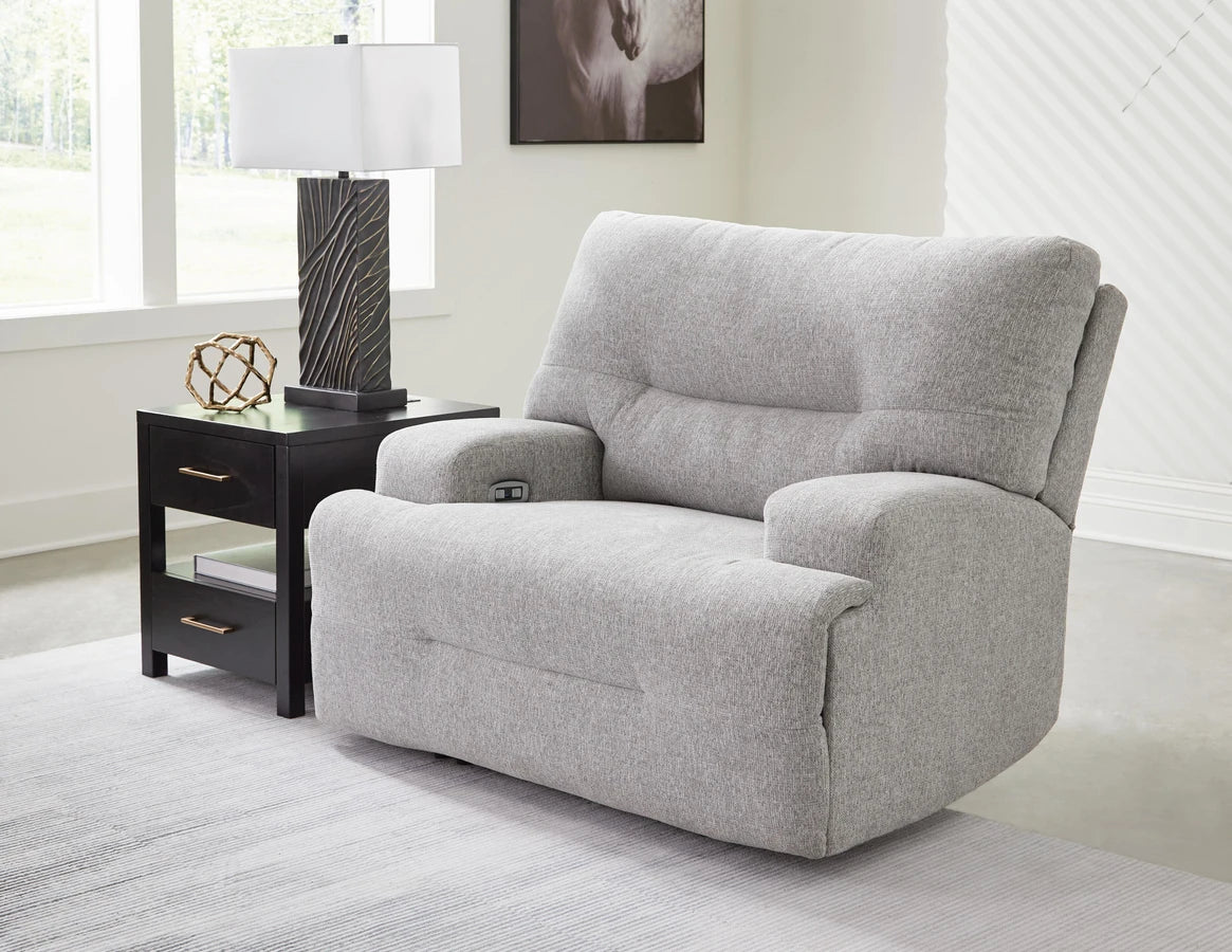 Acklen Place Next-Gen Nuvella™ Performance Fabric Dual Power Oversized Recliner