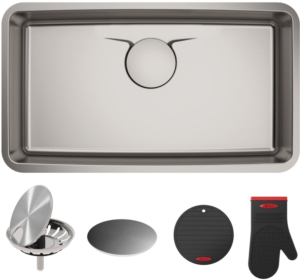 Kraus Dex 33" 16 Gauge Stainless Steel Kitchen Sink