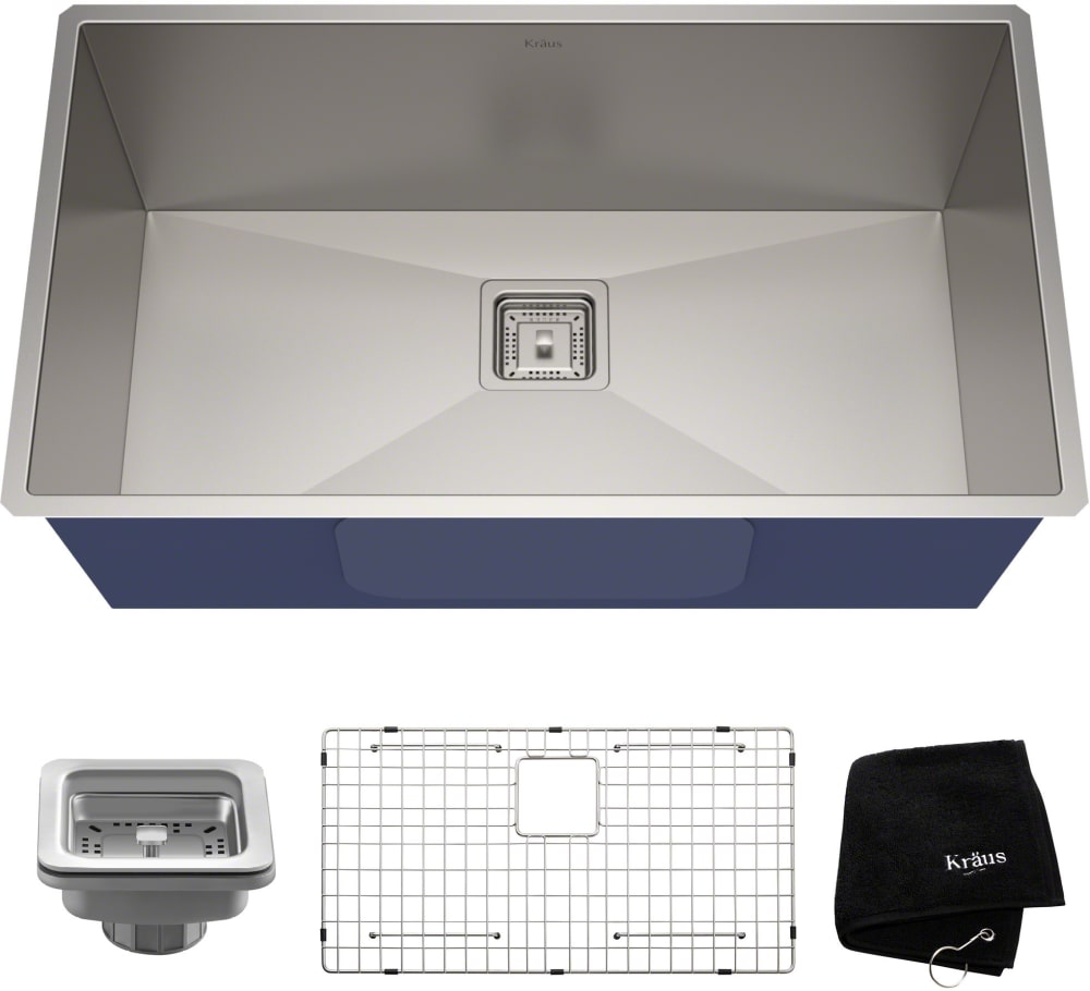 Kraus KHU32 Pax 31-1/2" Stainless Steel Kitchen Sink Single basin