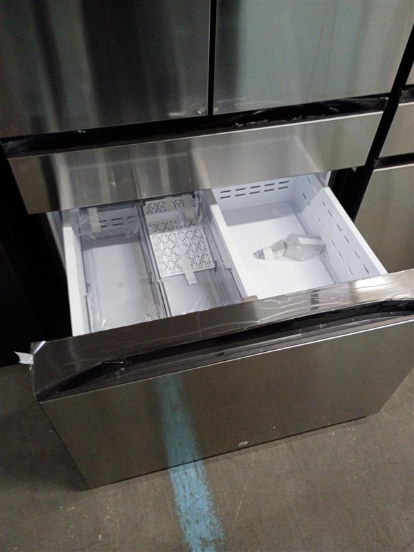 SAMSUNG Bespoke 36 in. 29 cu. ft. Standard Depth 4-Door French Door Refrigerator with Sphere Ice in Stainless Steel