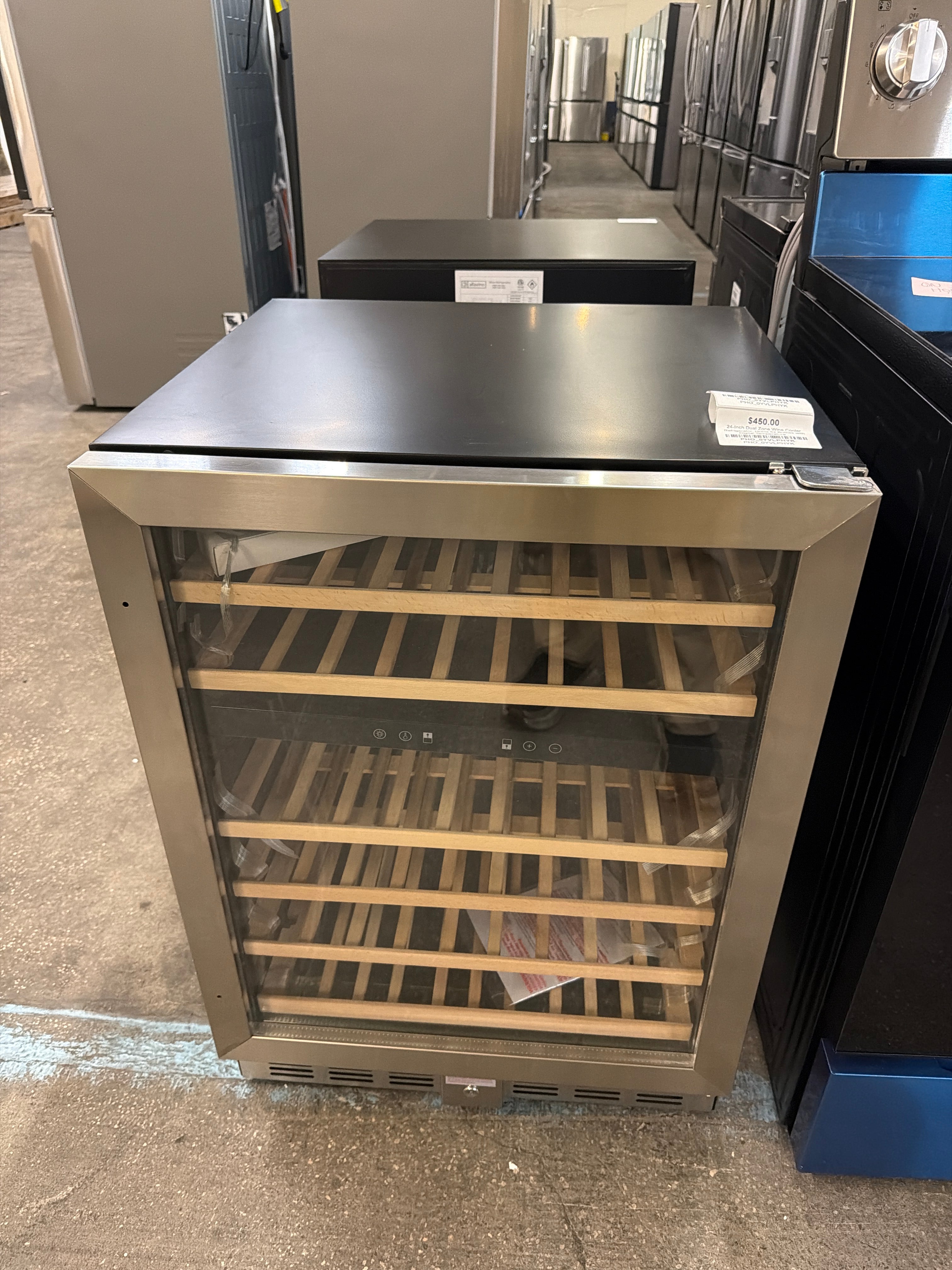 24-Inch Dual Zone Wine Cooler Refrigerator, Holds 52 Bottles with Digital Temperature Control (40-64°F), 4.8 Cu.Ft Capacity