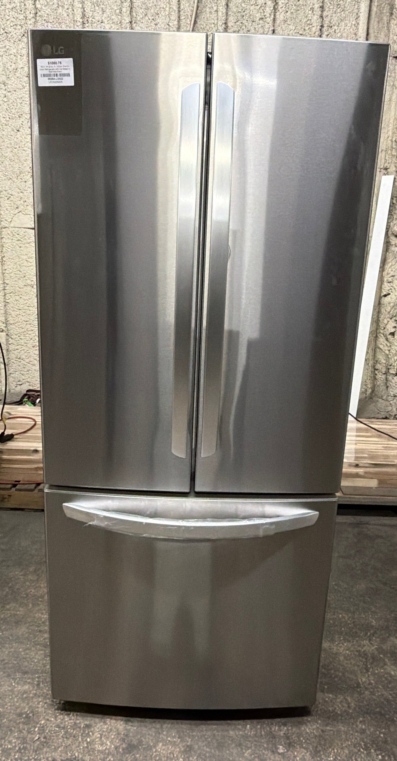 30 in. W 22 cu. ft. 3-Door French Door Refrigerator with Ice Maker in Stainless Steel