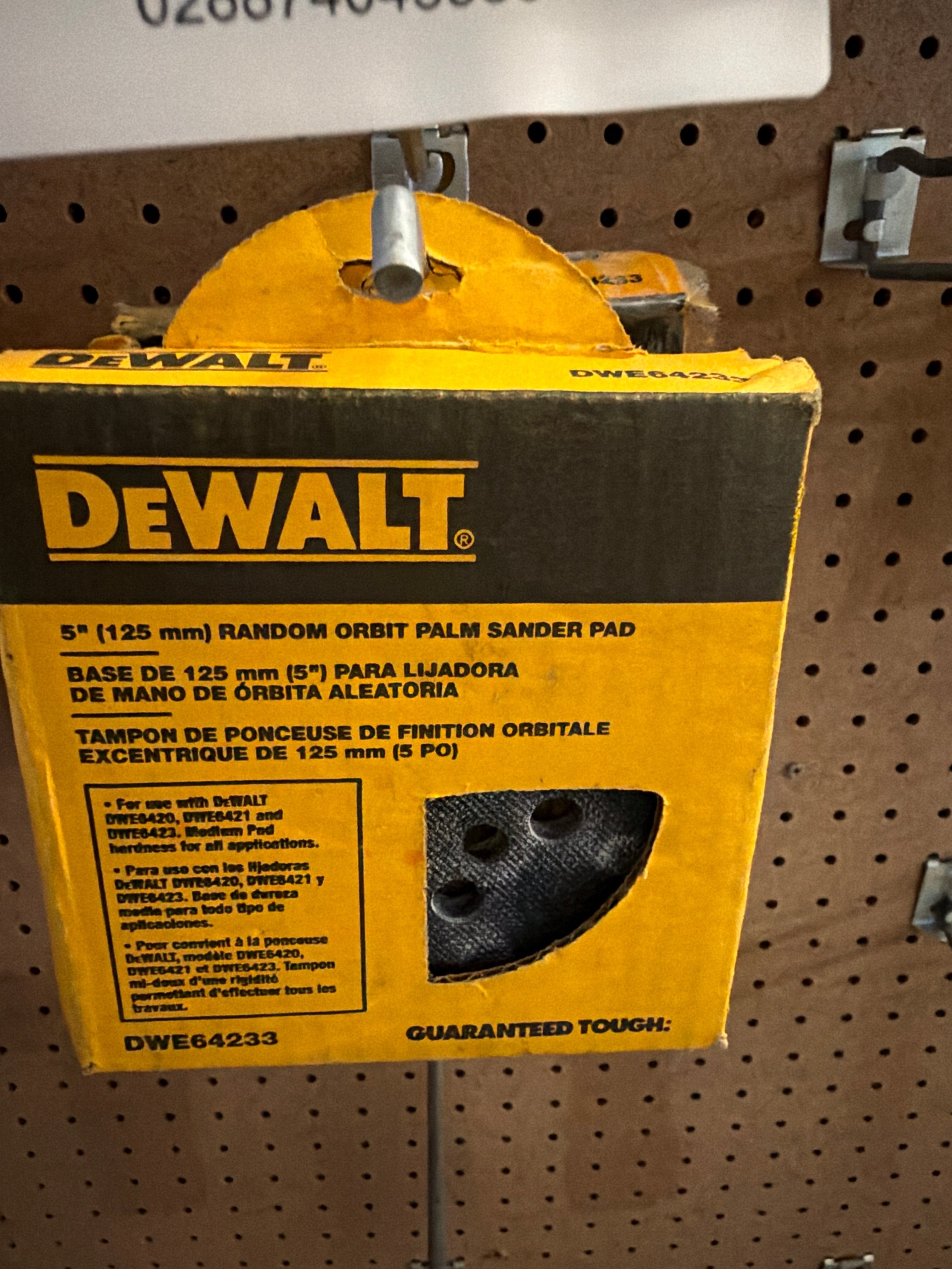 DeWalt 5 Inch Random Orbit Palm Sander Pad DW4388