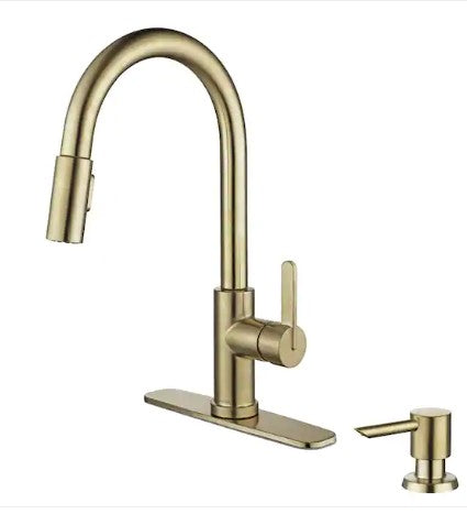 GLACIER BAY PAULINA KITCHEN FAUCET | GOLD