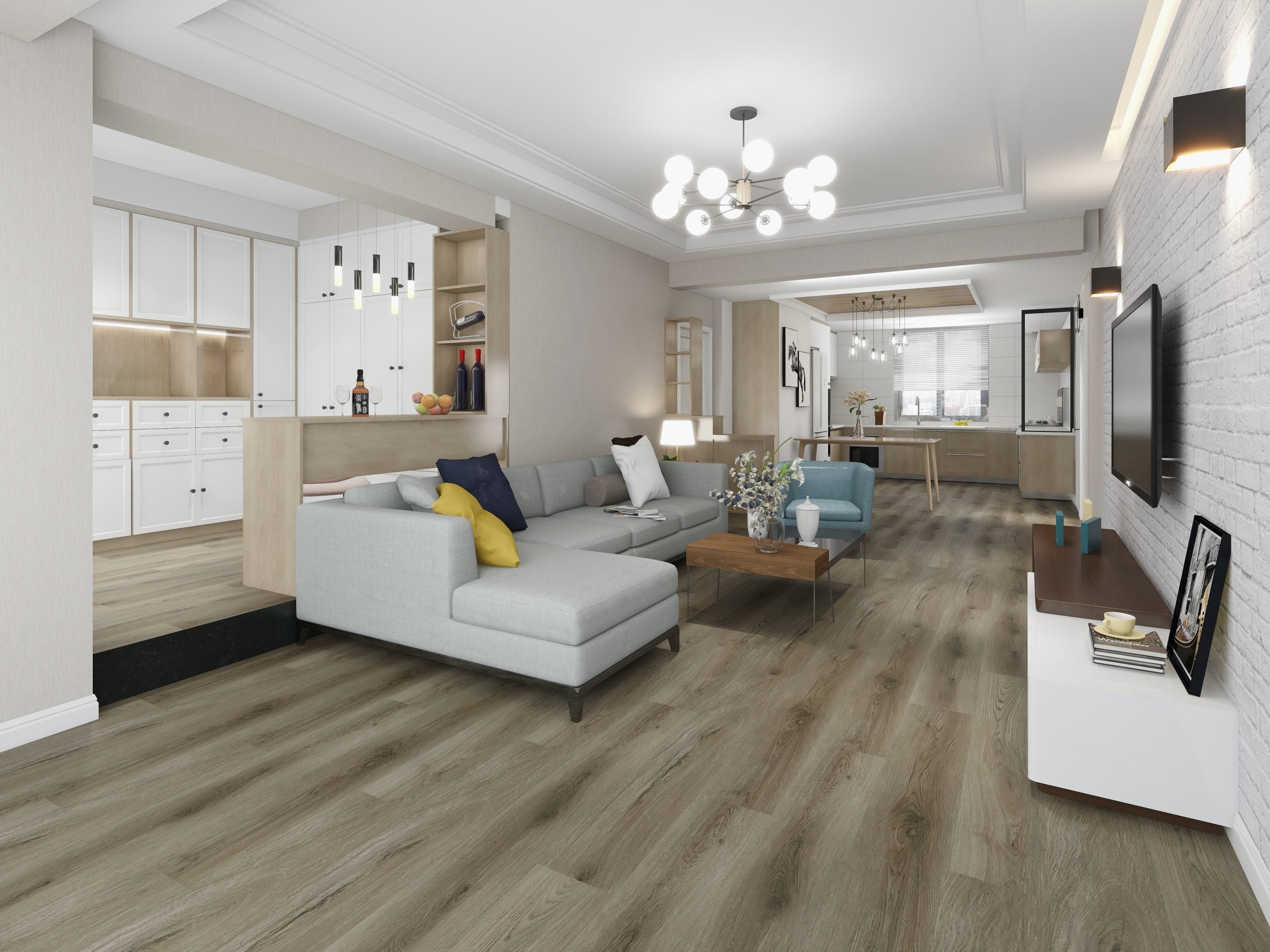 DDC Apex Lux Grey Stone AL6505 Waterproof SPC Luxury Vinyl Plank Flooring