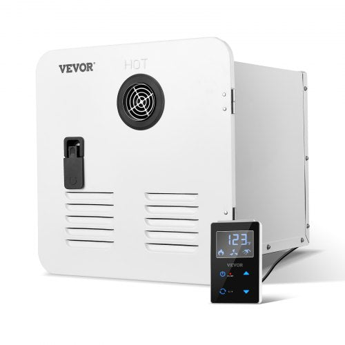 VEVOR RV Tankless Water Heater, Instant Shower with 15 x 15 inches White Door and Remote Controller