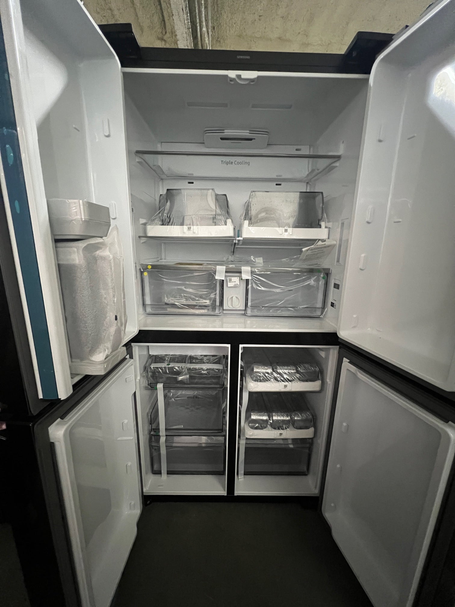 Samsung 23 cu. ft. Counter Depth 4-Door Flex Stainless Black