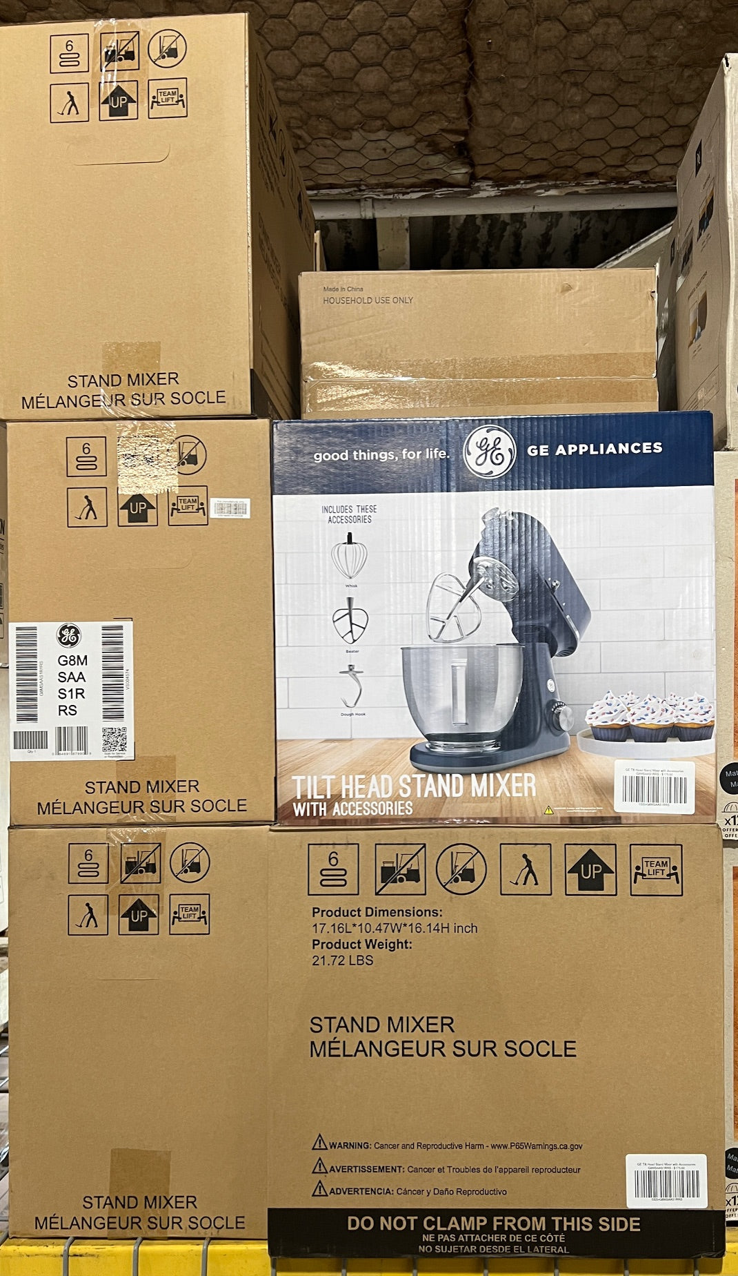 BLUE GE Tilt Head Stand Mixer with Accessories