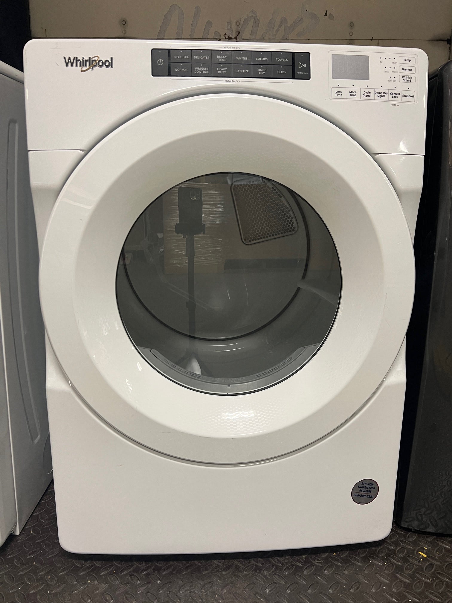 Whirlpool 7.4 cu. ft Stackable White Electric Ventless Dryer with Intuitive Touch Controls, ENERGY STAR