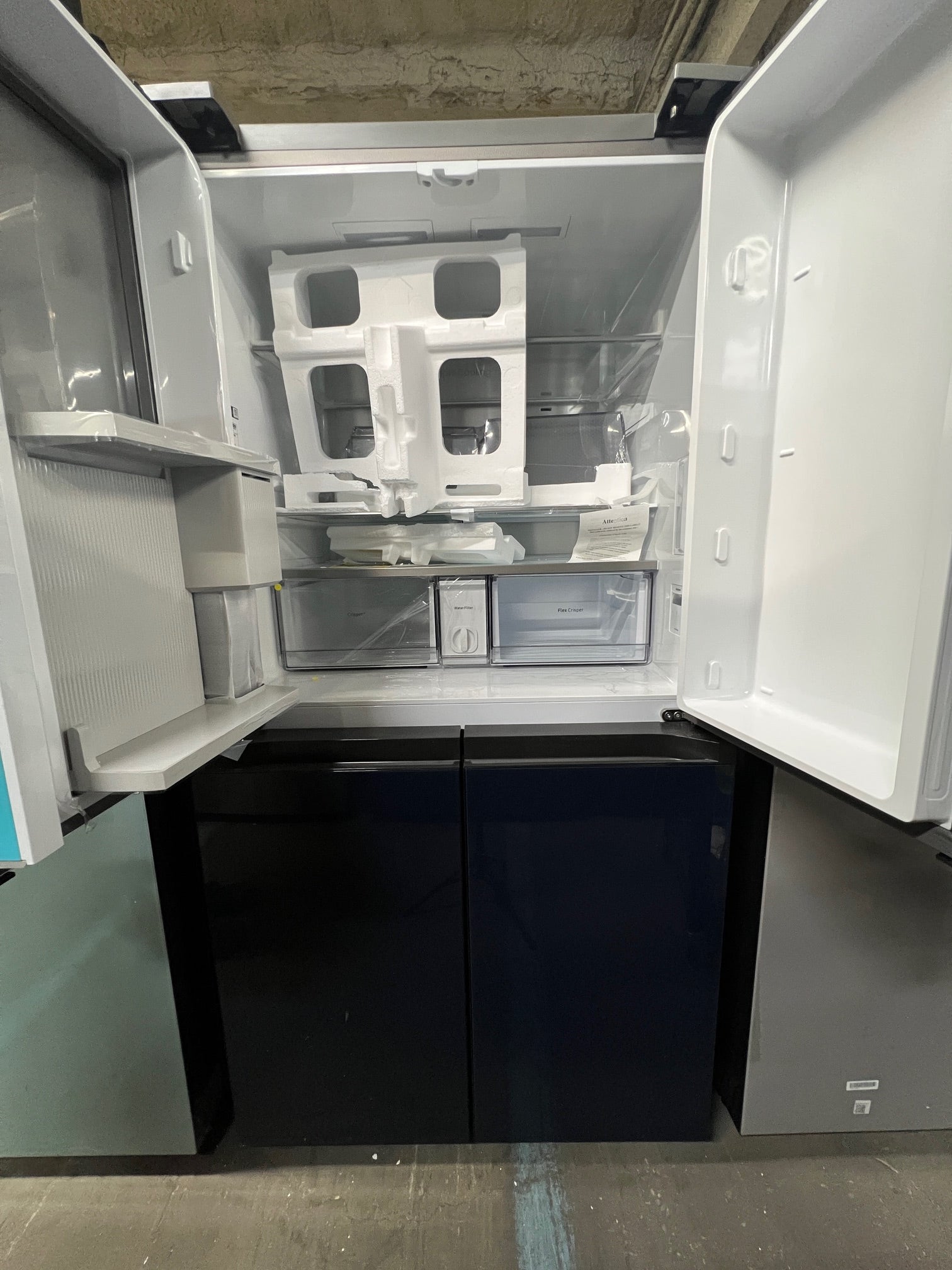 Samsung Bespoke 29 cu. ft. 4 - Door Black and Blue