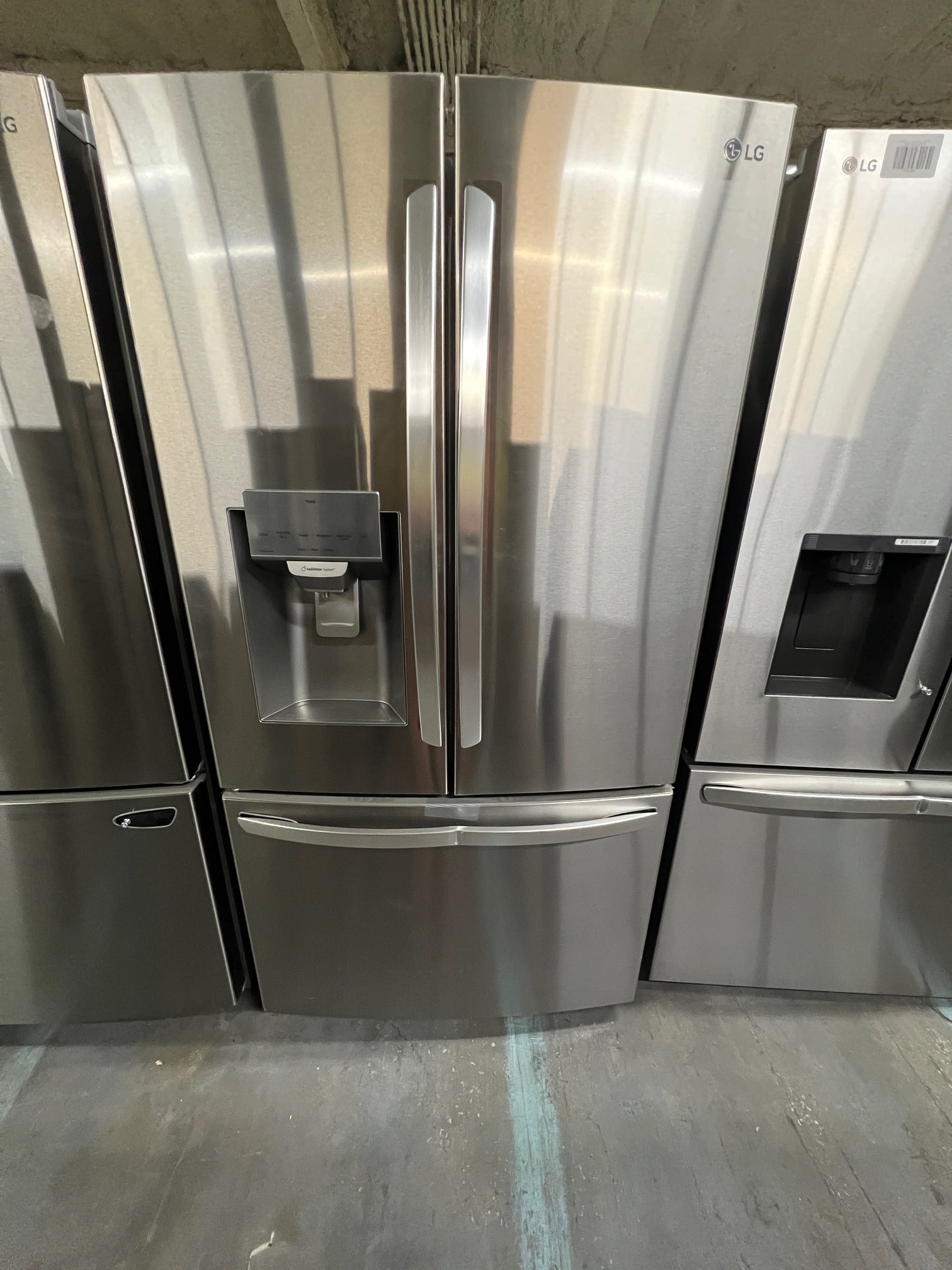 LG 27.7 Cu. Ft. French Door Smart Refrigerator with External Ice and Water Stainless Steel