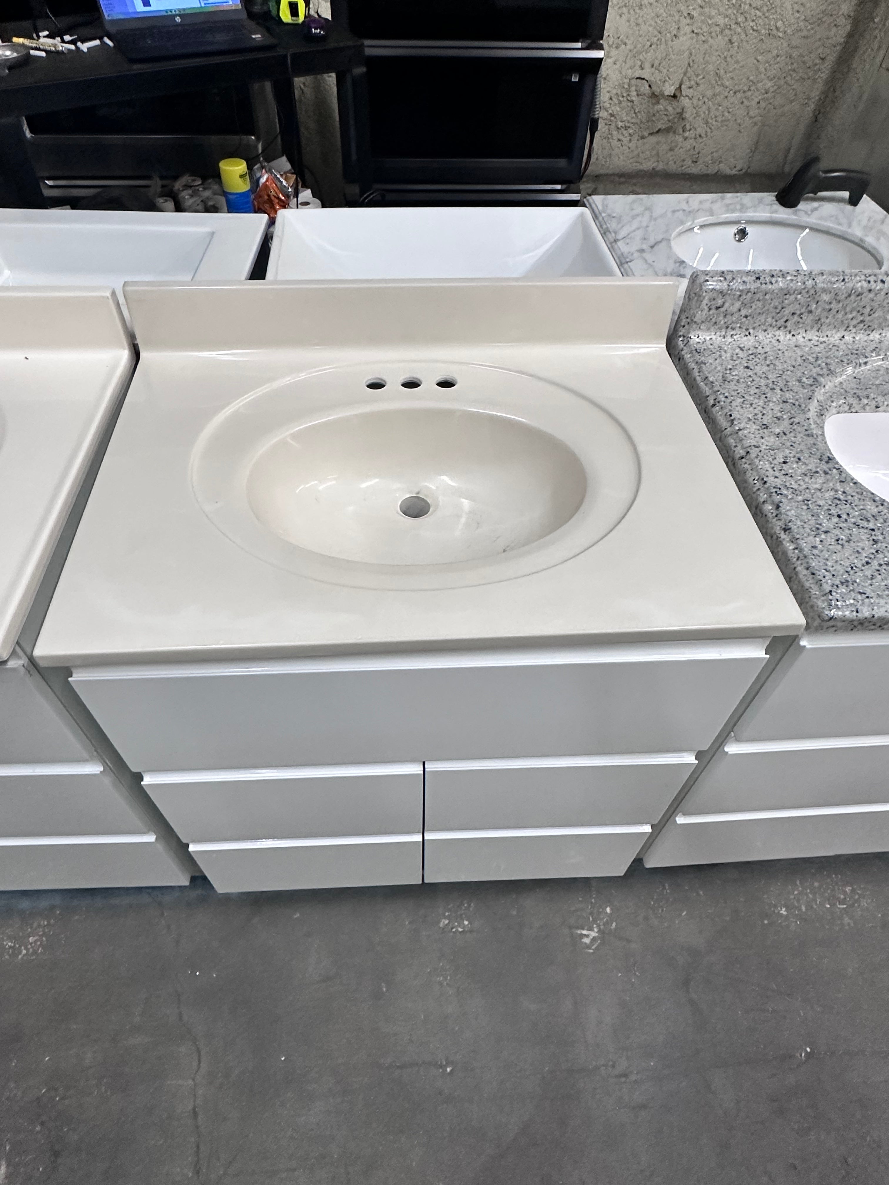 Magick Woods Geneva 30-Inch Vanity Base in High Gloss White