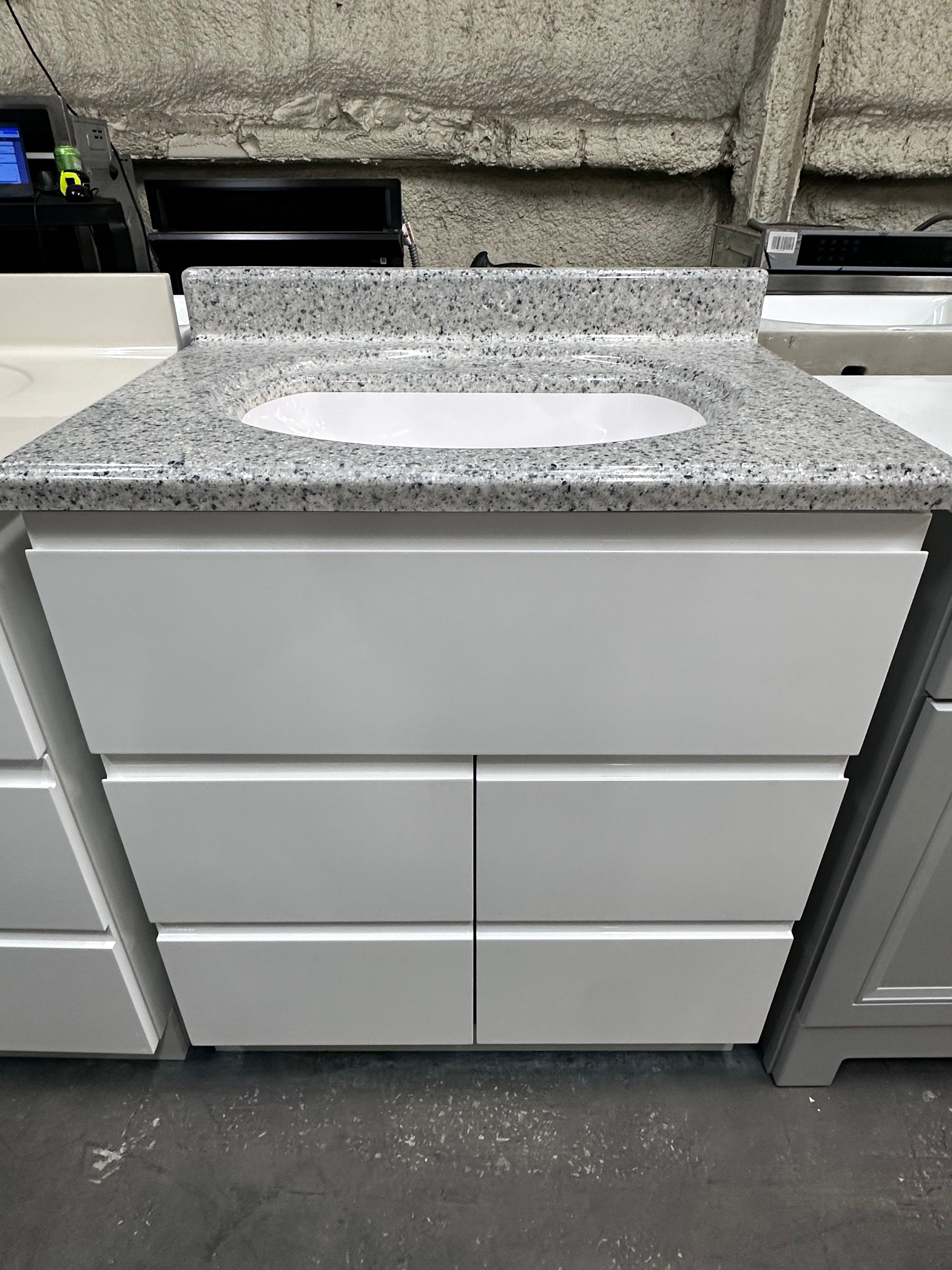 Magick Woods Geneva 30-Inch Vanity Base in High Gloss White