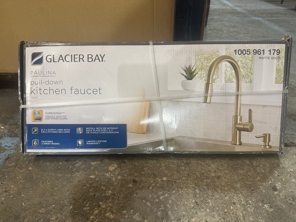 GLACIER BAY PAULINA KITCHEN FAUCET | GOLD