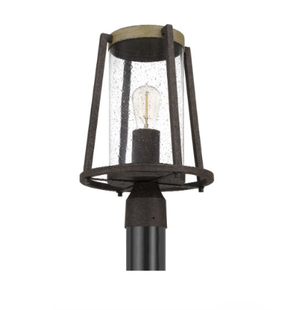 Quoizel Lighting 1 Light Rustic Black Brockton Outdoor Lantern