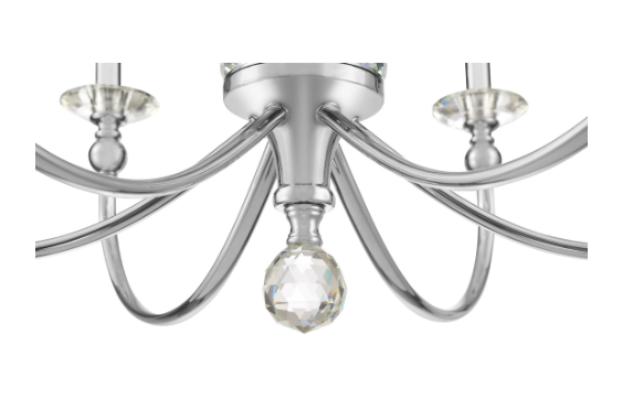 Quoizel Mila 5-Light Polished Chrome Candle-Style Chandelier
