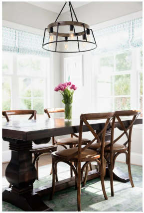 Quoizel Brockton 6 Light 25" Wide Wood Chandelier