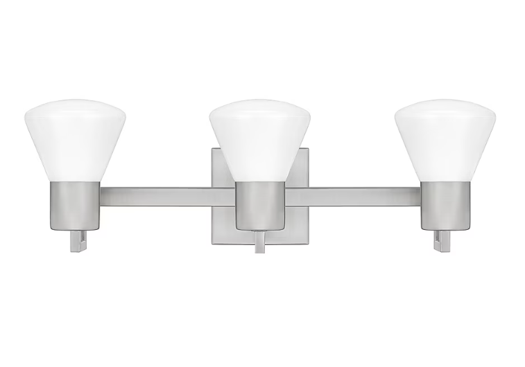 Quoizel Norton 3 -Light Brushed Nickel Integrated LED Transitional Vanity light