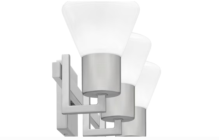 Quoizel Norton 3 -Light Brushed Nickel Integrated LED Transitional Vanity light