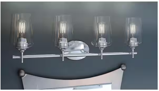 QUOIZEL Miller 4-Light Polished Chrome Vanity Light
