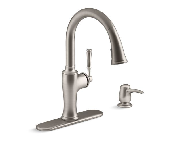 Kohler Cardale Pull-down kitchen sink faucet with two-function sprayhead