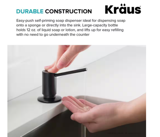 Kraus Kitchen Soap and Lotion Dispenser in Stainless Steel