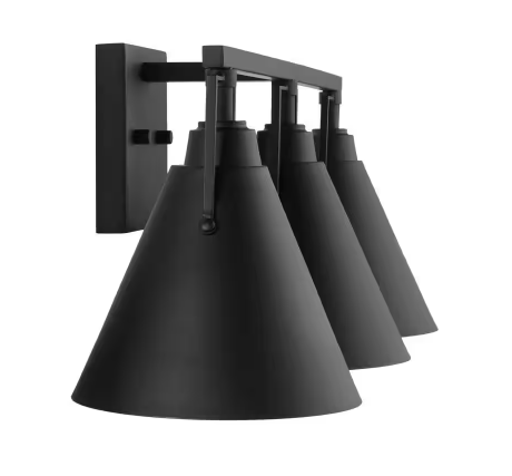 Home Decorators Collection Insdale 3 Light Vanity Fixture - Matte Black