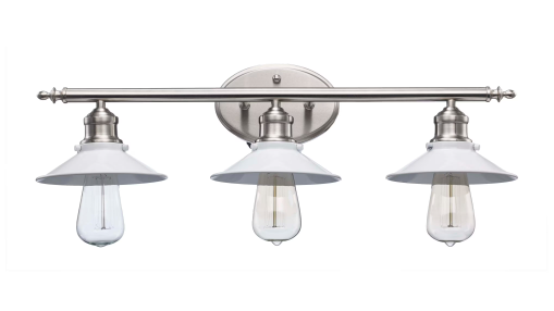 Hampton Bay Glenhurst 3 Light Vanity Fixture - Brushed Nickel