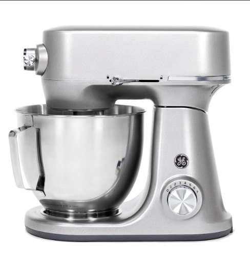 GREY GE Tilt Head Stand Mixer with Accessories