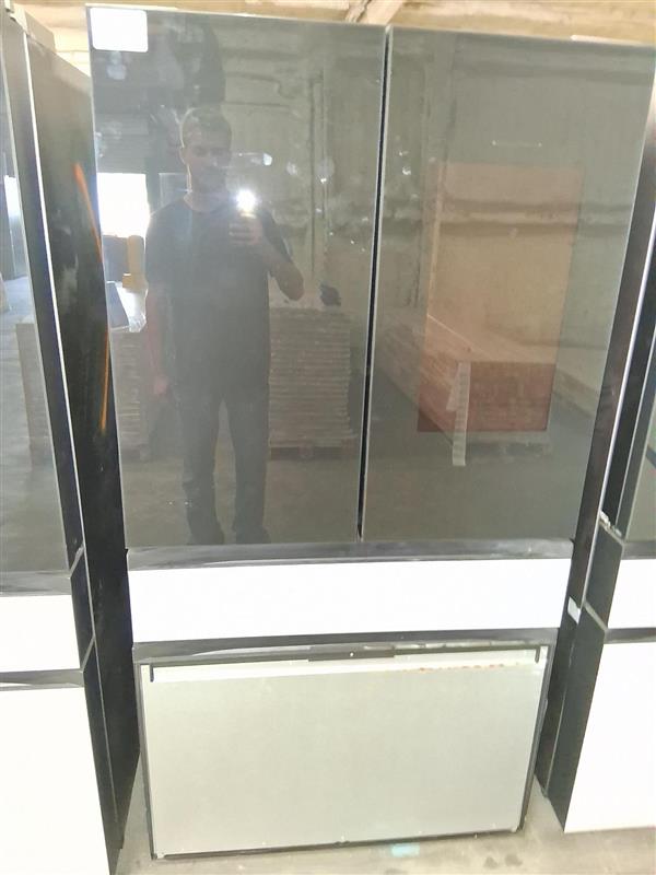Samsung  BESPOKE 23 cu. ft. Counter Depth 4-Door French Door with Tablet - Black & White