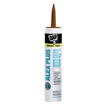 DAP Alex Plus Acrylic Latex Caulk Plus Silicone in Dark Bronze (10.1 fl oz Cartridge)