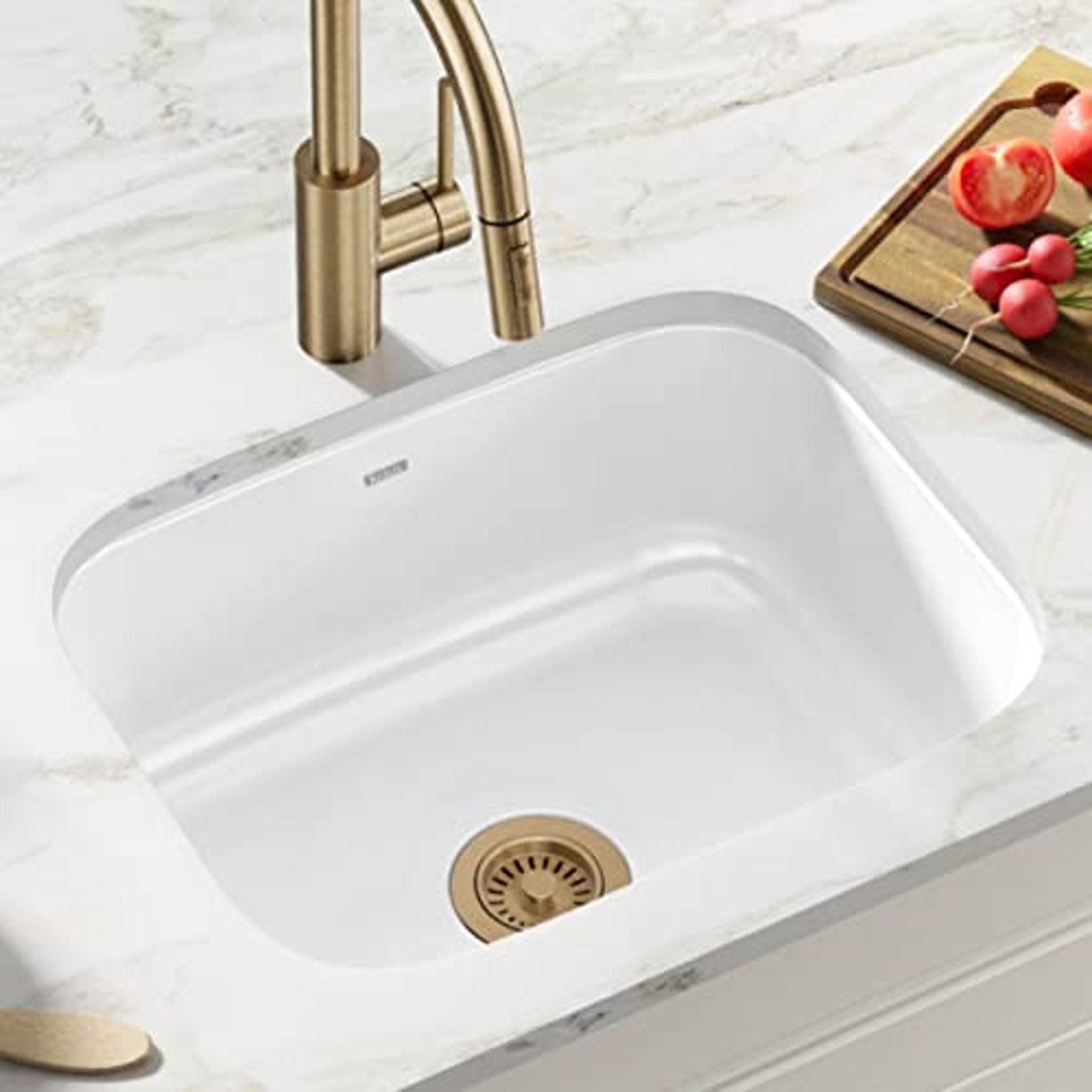 Kraus KEU12 Pintura 23" Undermount Kitchen Sink White