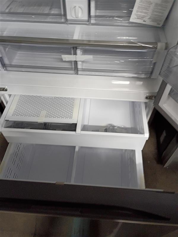 Samsung Bespoke AI Standard-Depth Beverage Center 30.1-cu ft 36-in Wide with Dual Ice Maker and Door within Door ( Fingerprint Resistant Stainless Steel ) ENERGY STAR Certified