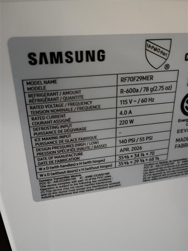Bespoke 36 in. 29 cu. ft. Standard Depth 4-Door French Door Refrigerator with Sphere Ice in Stainless Steel