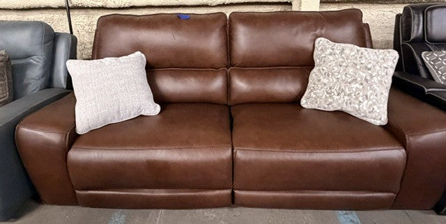 Silverbrooke Dual Power Leather Reclining Sofa