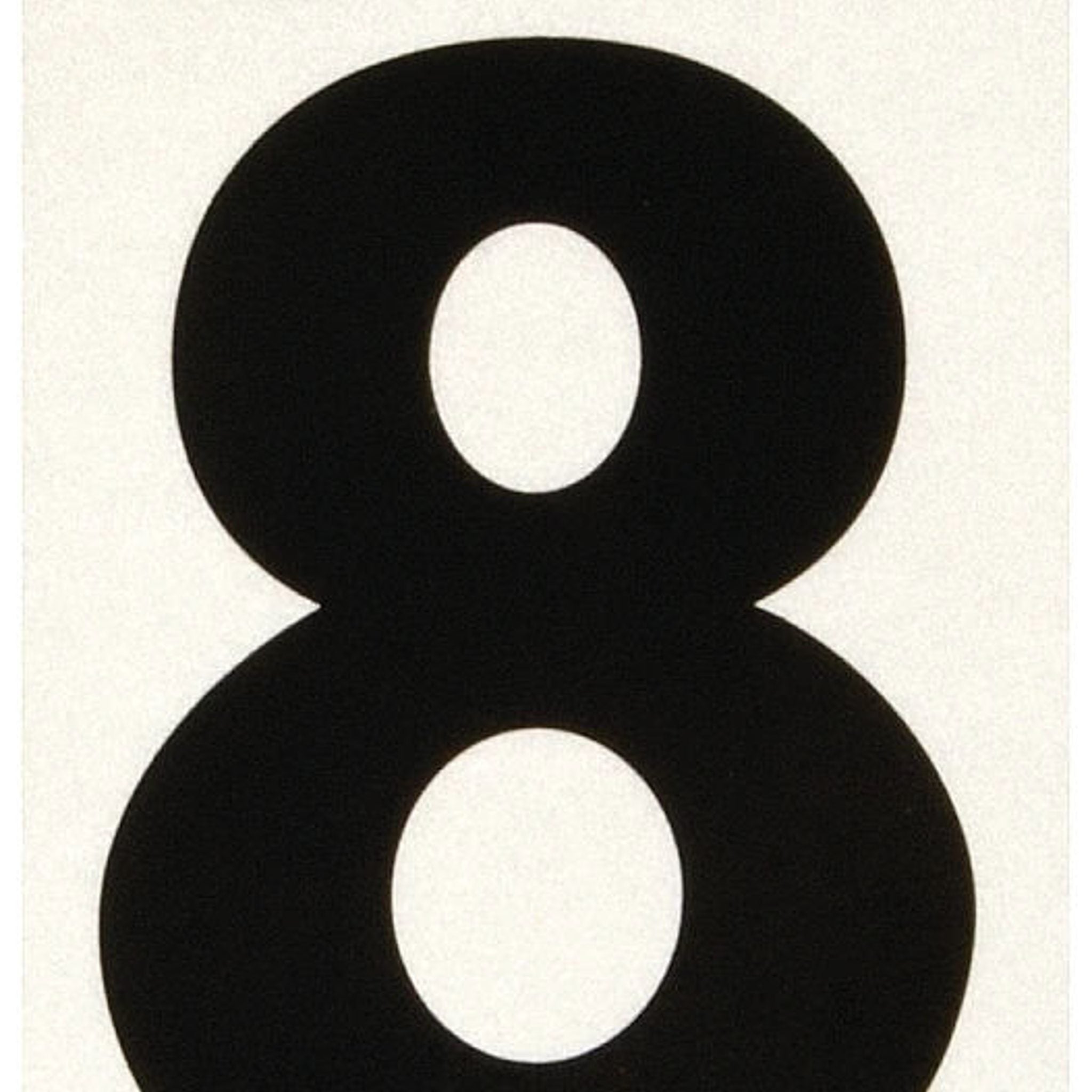 Hy-Ko Reflective Black Vinyl House Address Number 8, 3-in