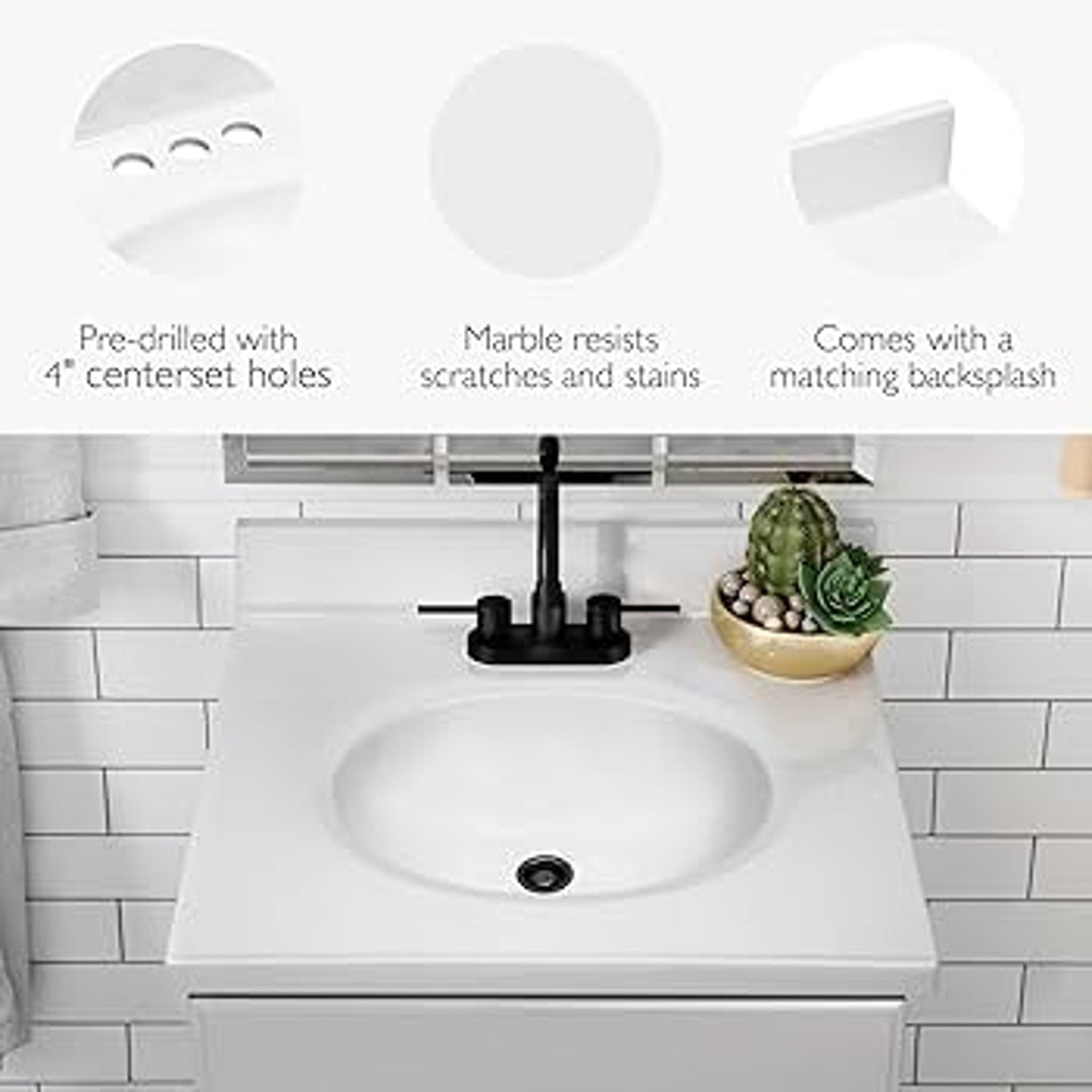 Magick Woods Geneva 24-Inch Vanity Base in High Gloss White