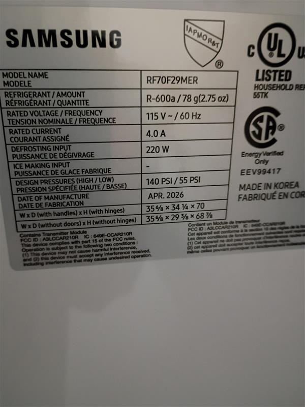 Bespoke 36 in. 29 cu. ft. Standard Depth 4-Door French Door Smart Refrigerator in Stainless Steel with Beverage Center