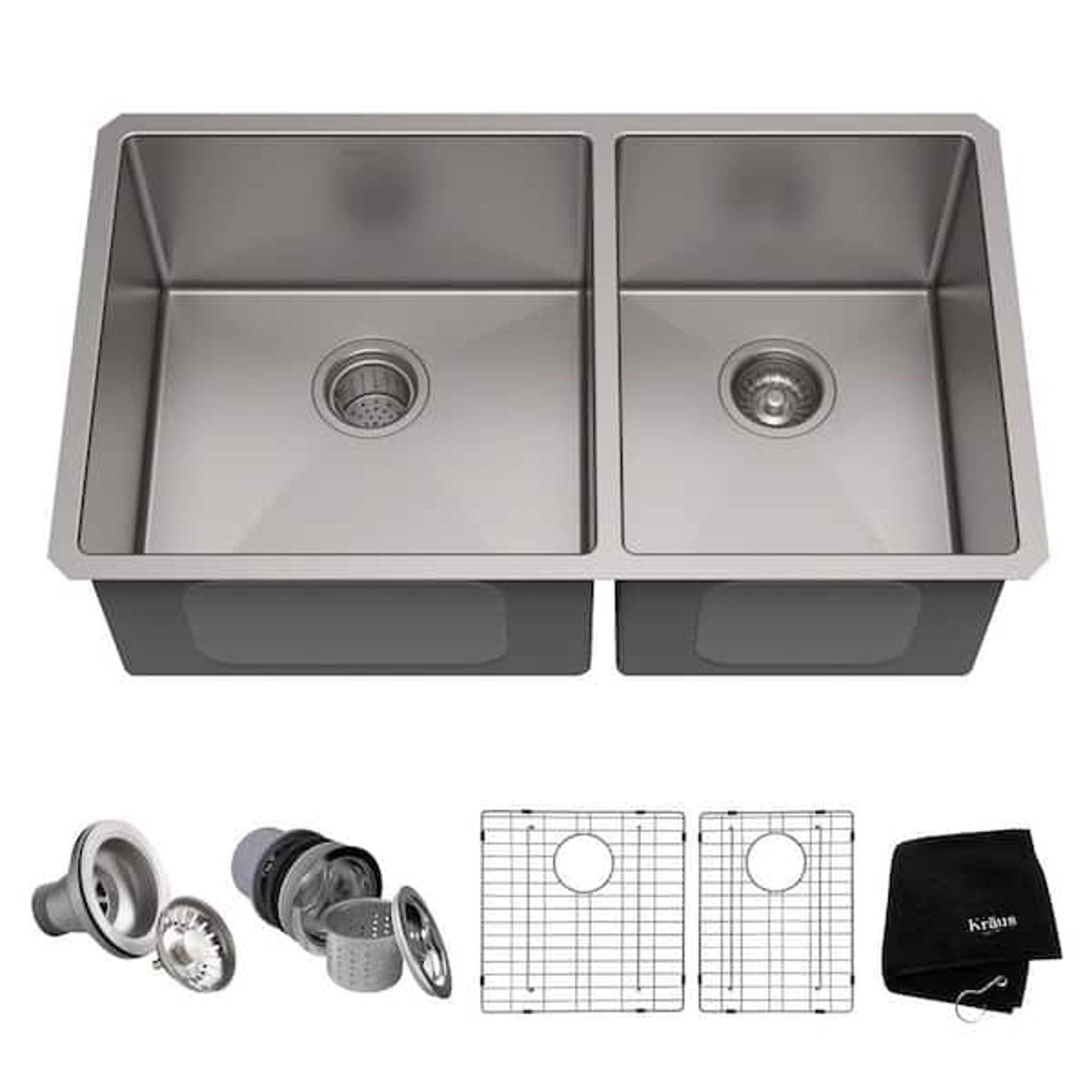 Kraus KHU103-33 Standart PRO Double Basin Stainless Steel Sink