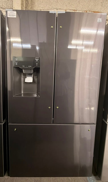 Kenmore 25.5-cu ft French Door Refrigerator with Ice Maker, Water and Ice Dispenser in Black Stainless
