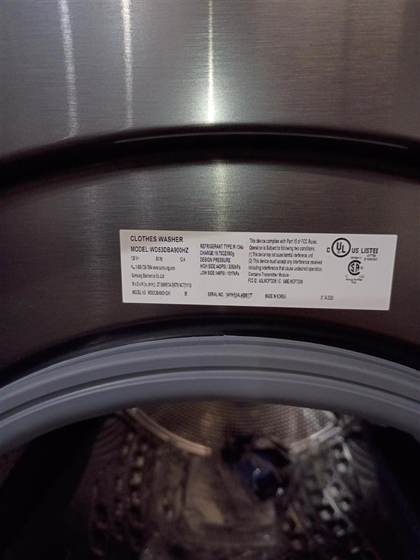 Bespoke 5.3 cu. ft. Ultra Capacity Ventless Heat Pump All-In-One Washer Dryer Combo with Super Speed in Dark Steel