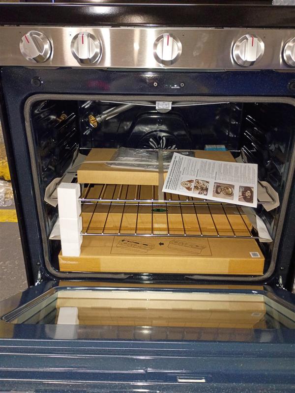 30 in. 5-Burner Freestanding Smart Gas Range in Stainless Steel with No Preheat AirFry and Wi-Fi Enabled Convection