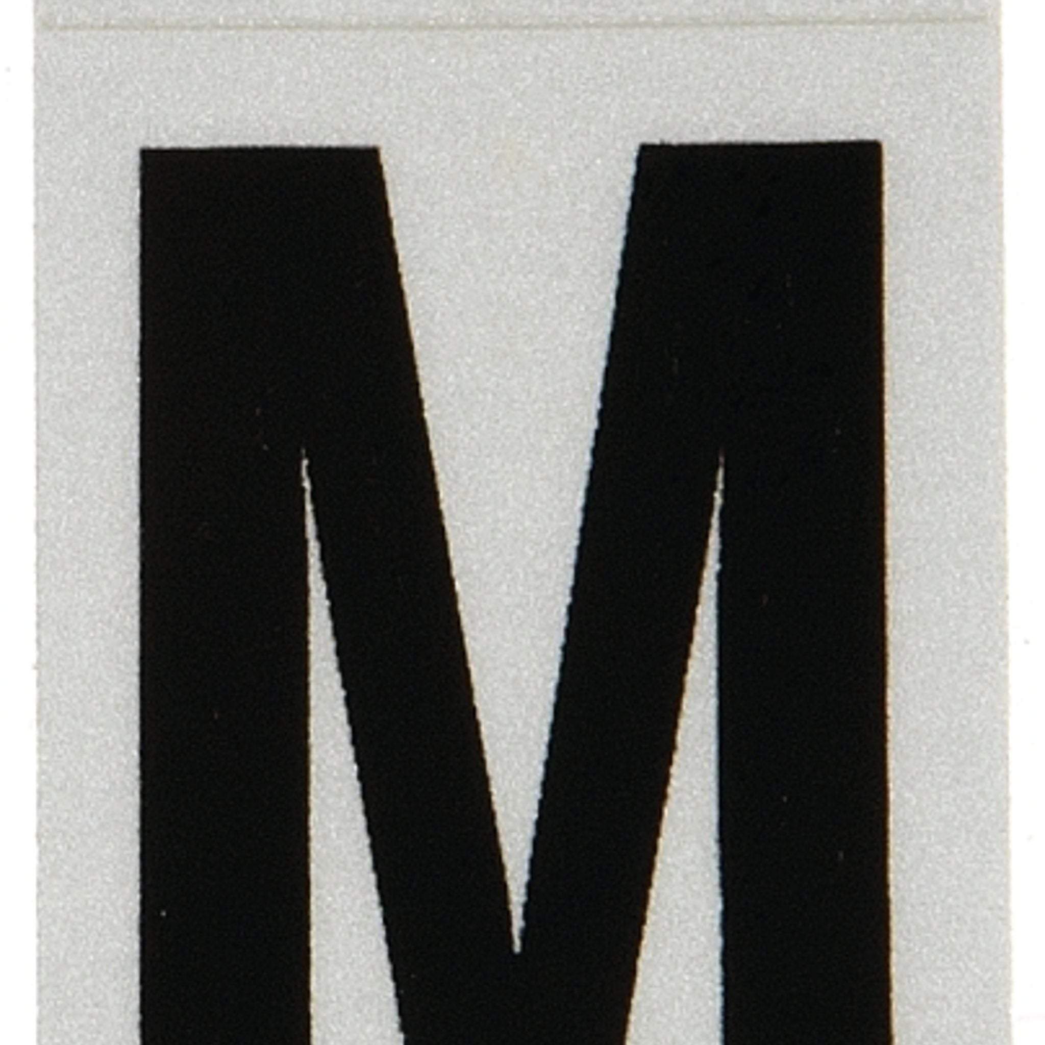 Hy-Ko Reflective Black Vinyl Letter M Self-Adhesive 3 In.