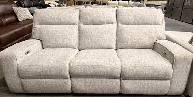 Jasperson Next-Gen Nuvella™ Performance Fabric Dual Power Reclining Sofa {Used}