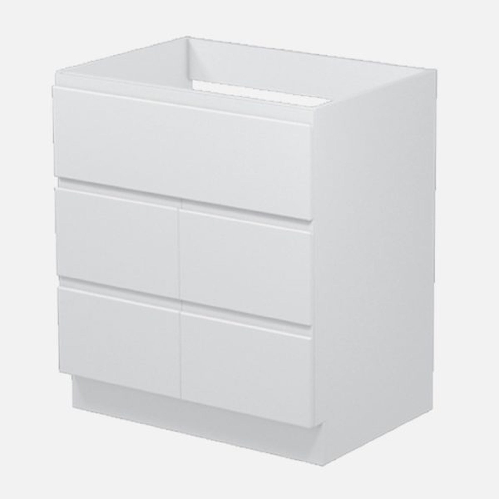 Magick Woods Geneva 30-Inch Vanity Base in High Gloss White