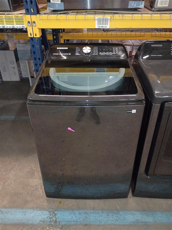 5.2 cu. ft. High-Efficiency Large Capacity Smart Top Load Washer in Brushed Black with Impeller and Super Speed Wash